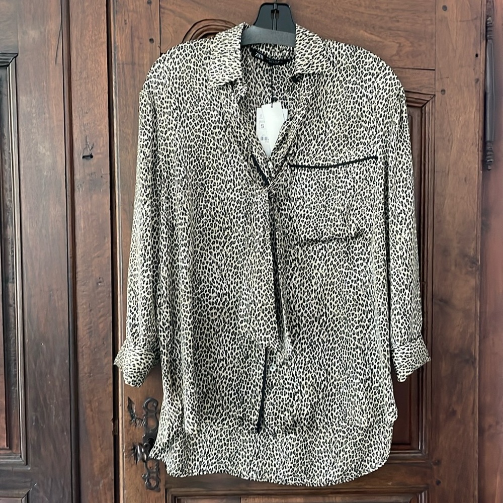 Zara pajama-like blouse - size Small NWT